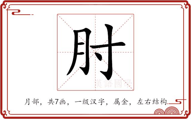 肘的部首